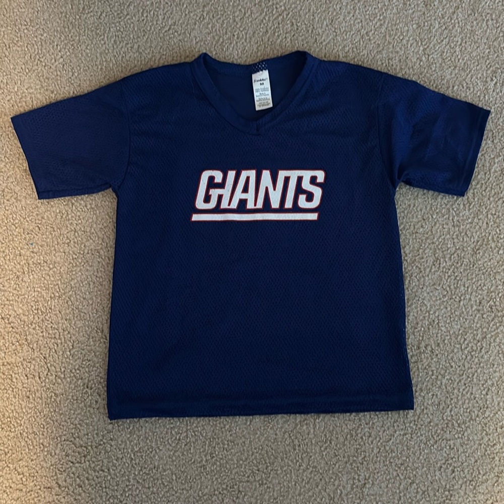 Franklin youth mesh jersey, size M, Giants #80, blue like new